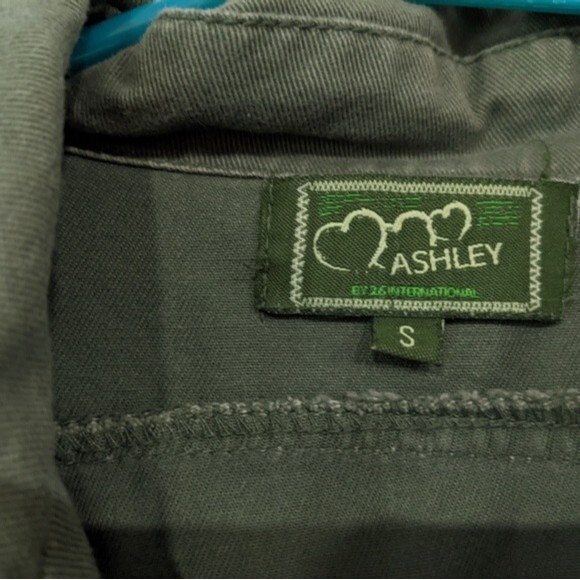 Ashley by 26 International Olive Jacket Embroidered Flowers, Women Small - Picture 3 of 10